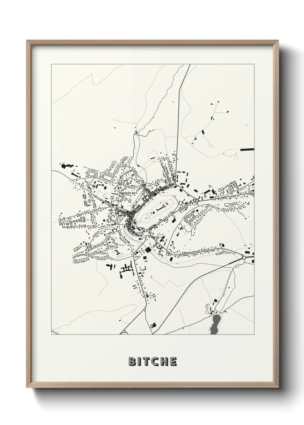 Une affiche de carte sur Bitche