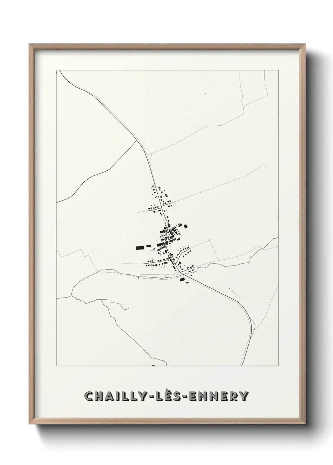 Une affiche de carte sur Chailly-lès-Ennery