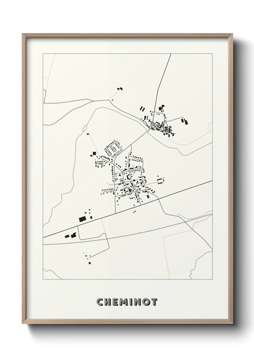Une affiche de carte sur Cheminot