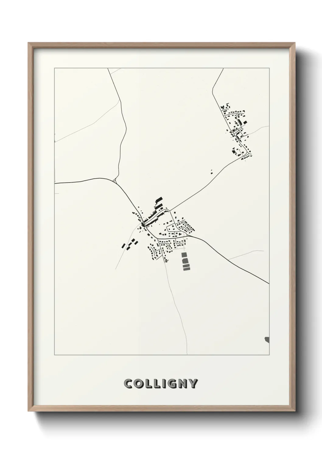 Une affiche de carte sur Colligny