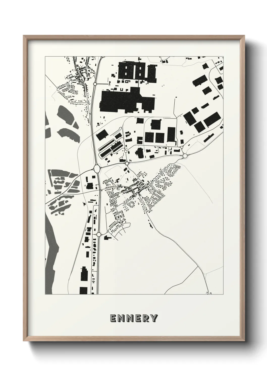 Une affiche de carte sur Ennery