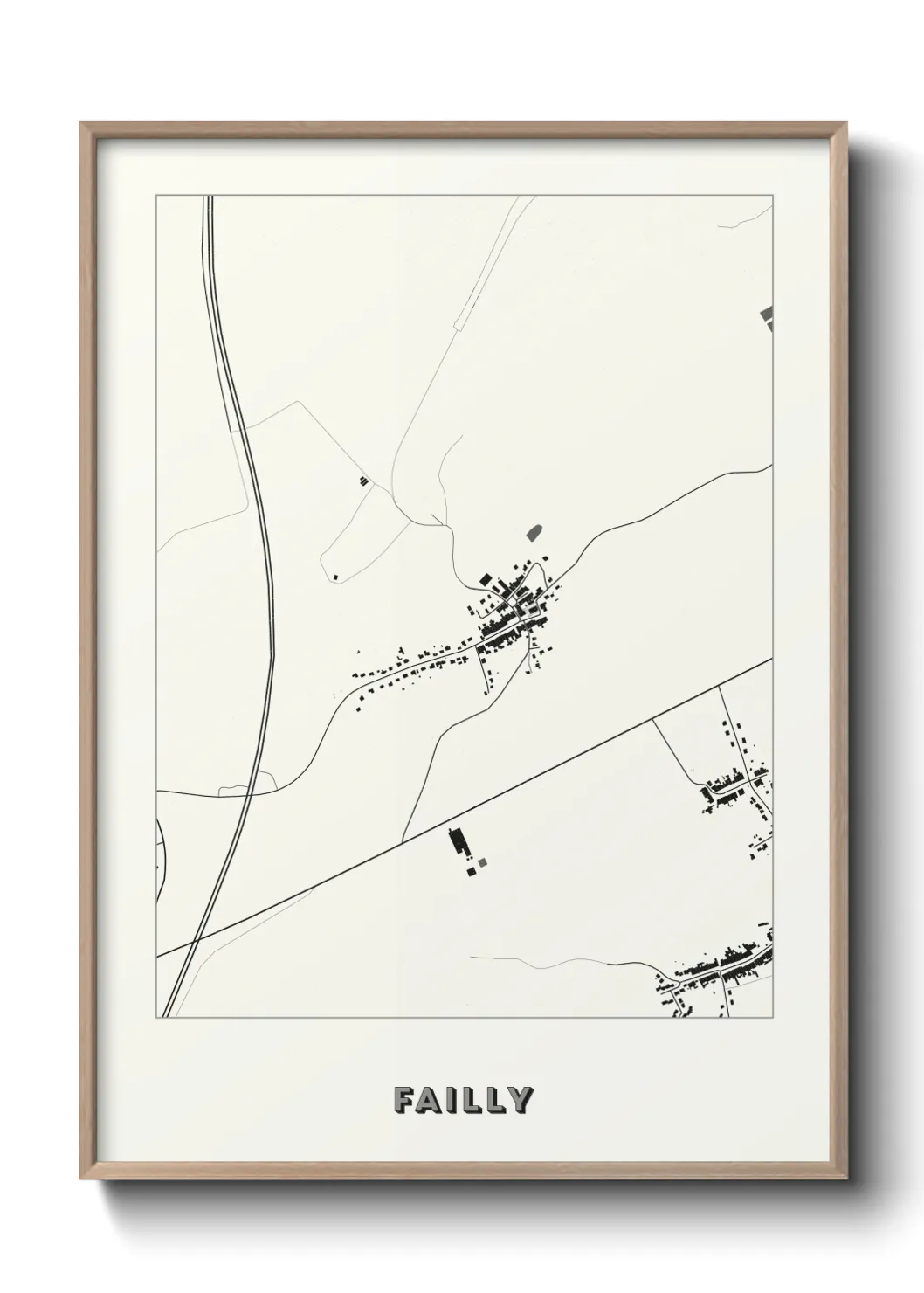 Une affiche de carte sur Failly