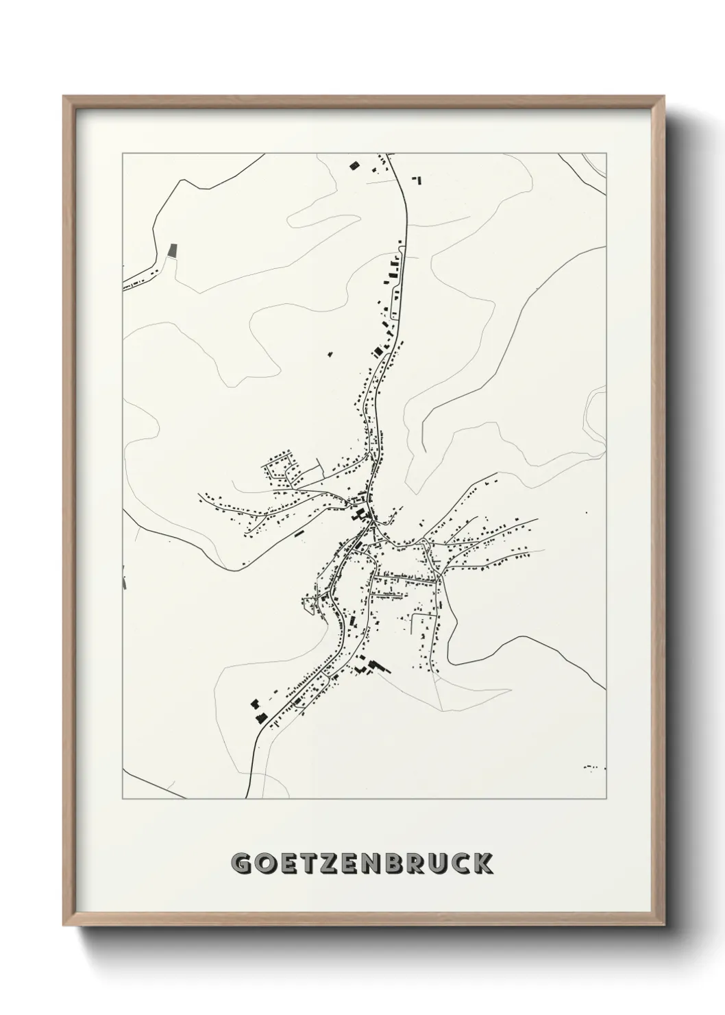 Une affiche de carte sur Goetzenbruck