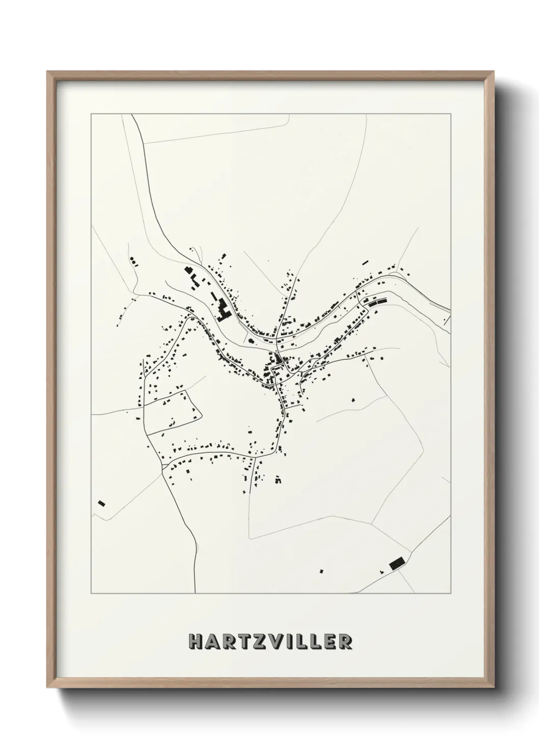 Une affiche de carte sur Hartzviller