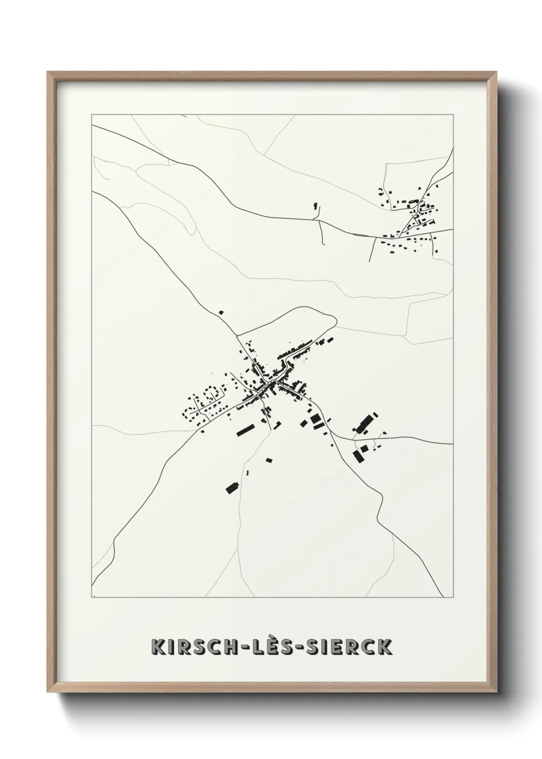 Une affiche de carte sur Kirsch-lès-Sierck