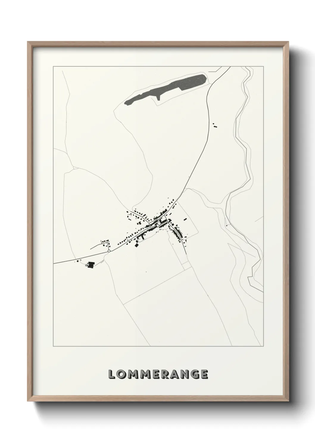 Une affiche de carte sur Lommerange