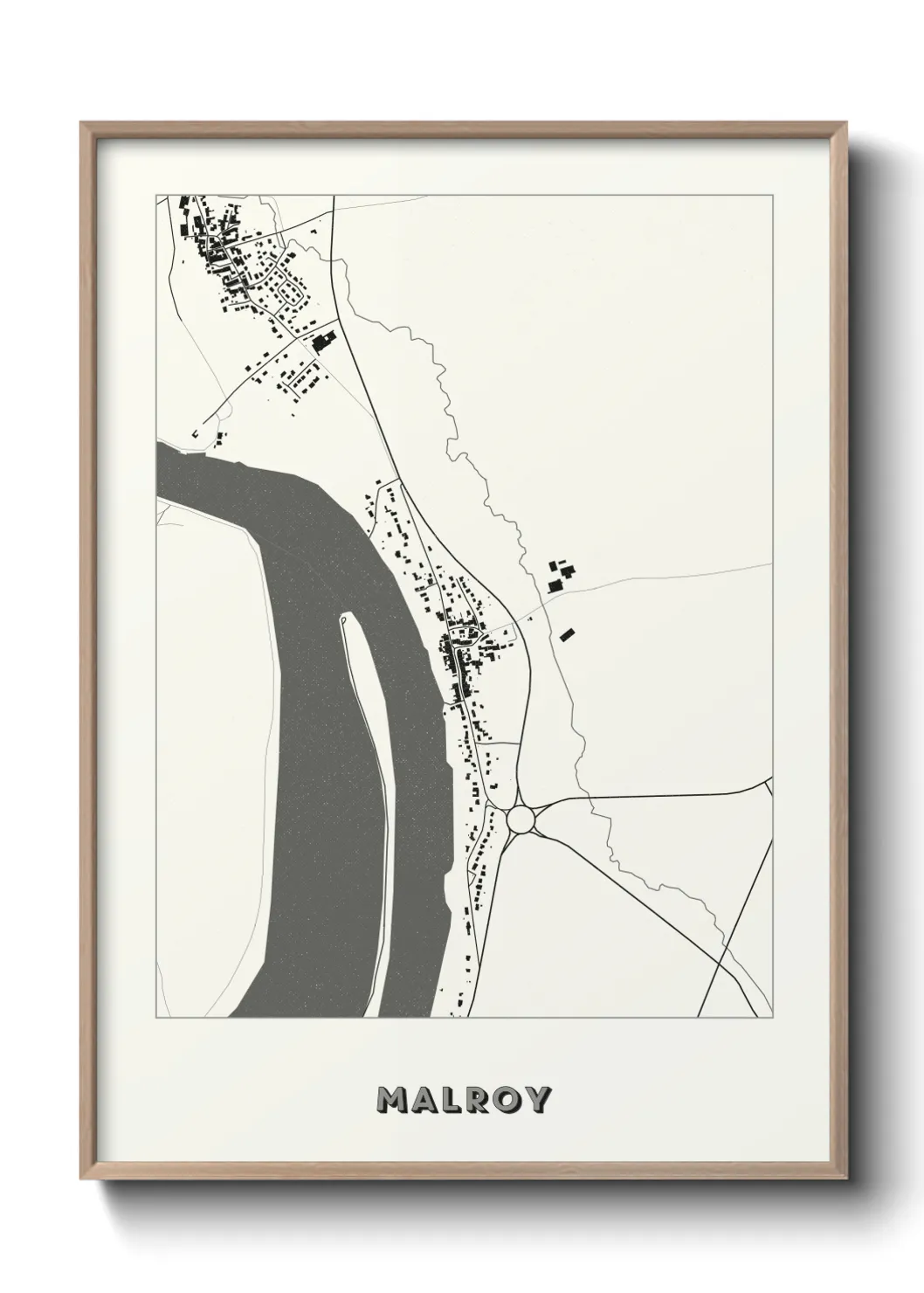 Une affiche de carte sur Malroy
