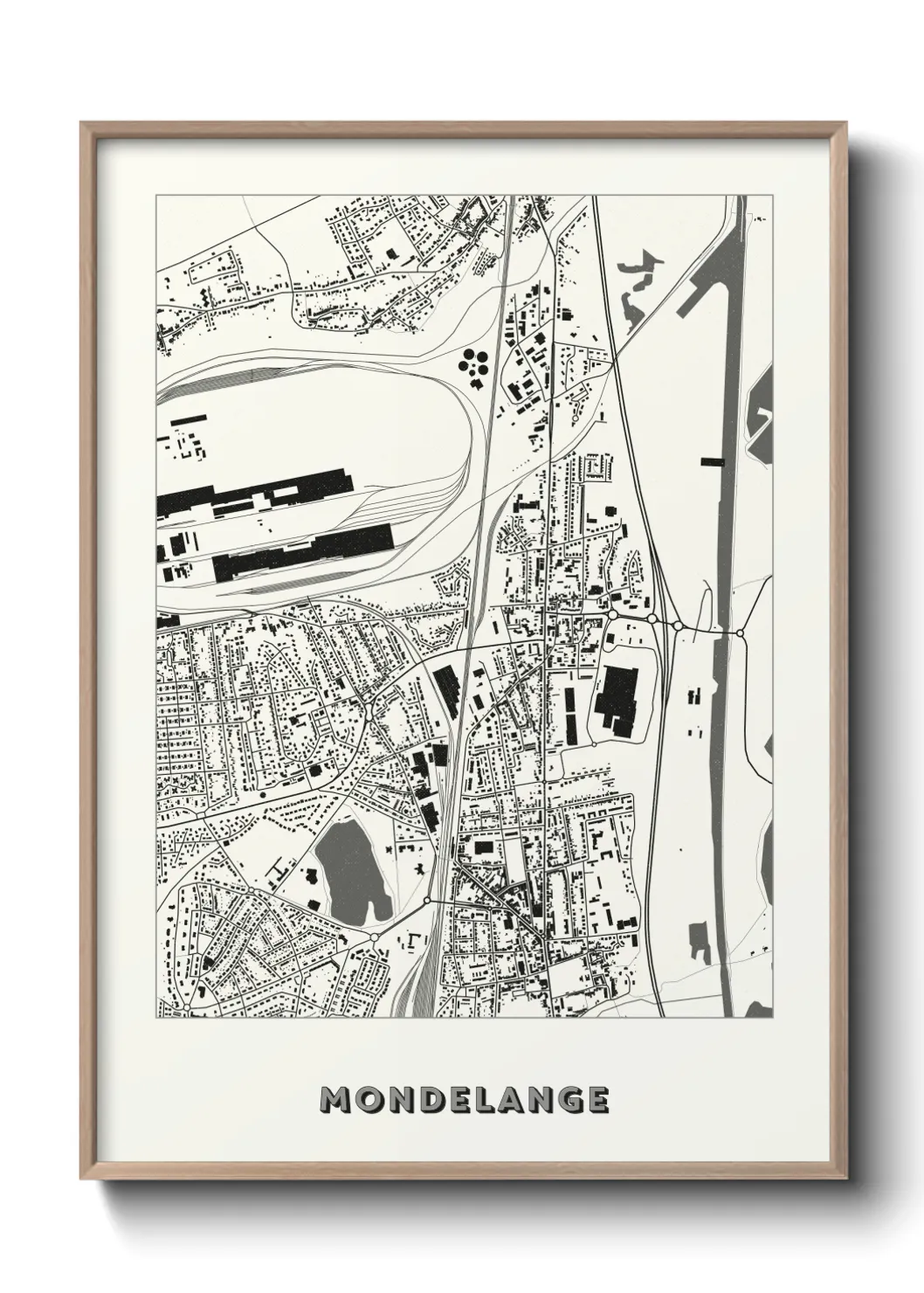 Une affiche de carte sur Mondelange