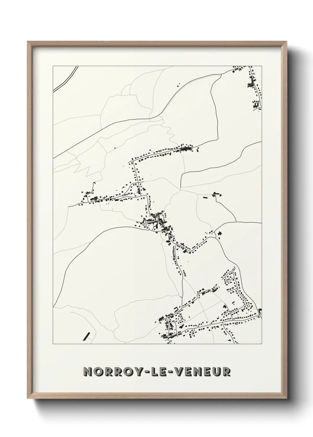 Une affiche de carte sur Norroy-le-Veneur