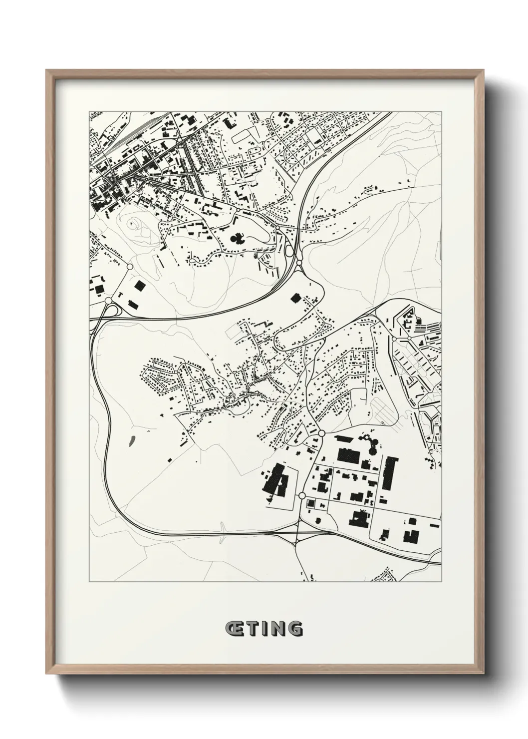 Une affiche de carte sur Œting