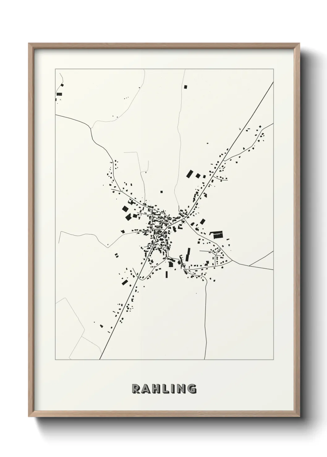 Une affiche de carte sur Rahling