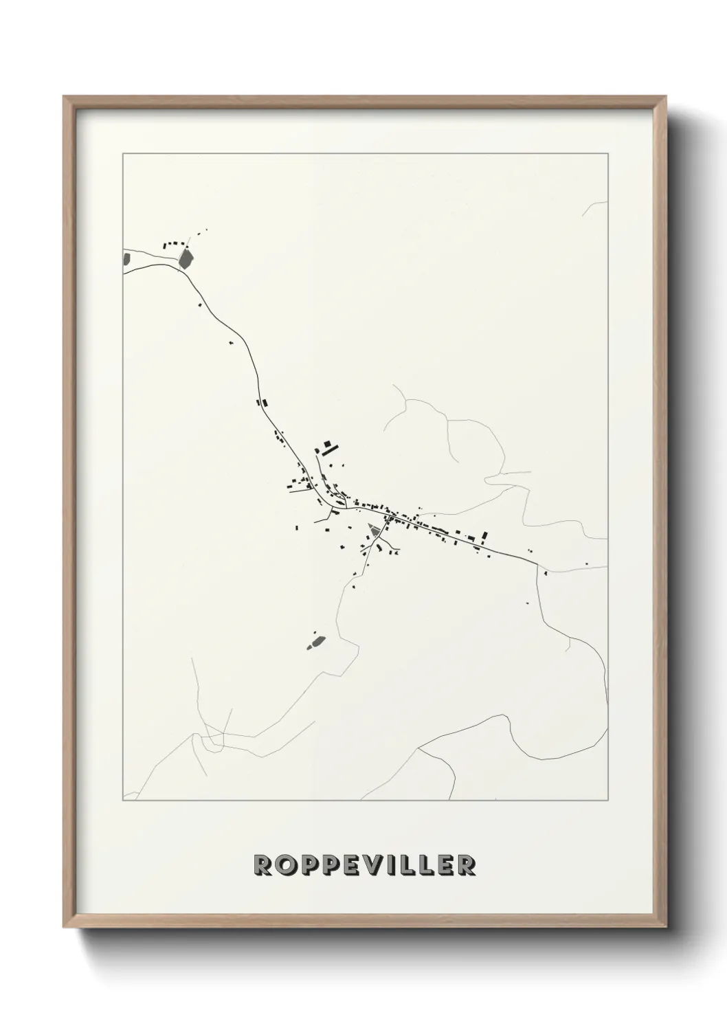 Une affiche de carte sur Roppeviller