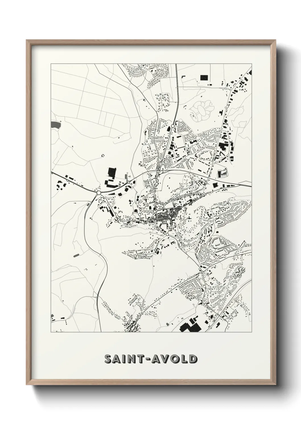 Une affiche de carte sur Saint-Avold