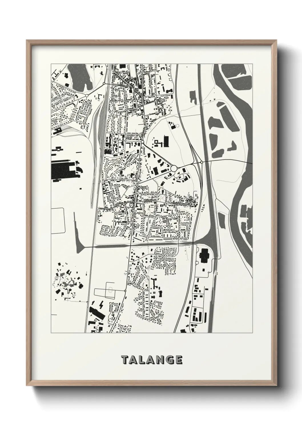 Une affiche de carte sur Talange