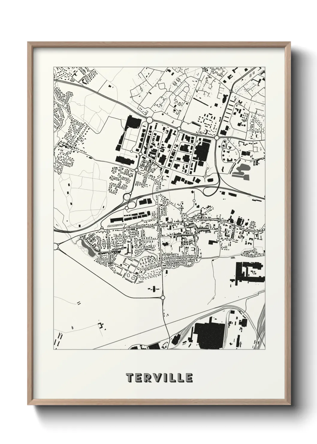 Une affiche de carte sur Terville