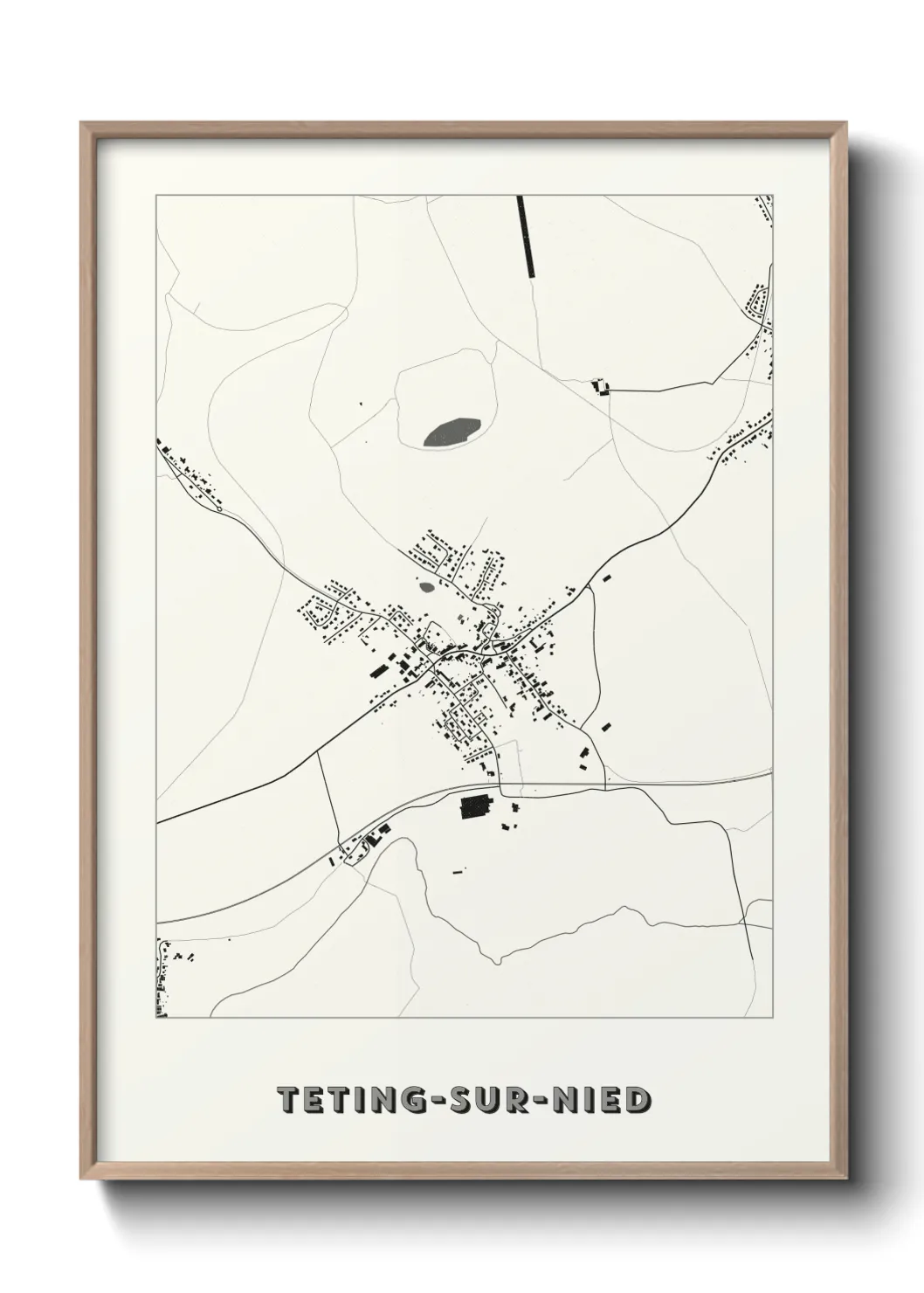 Un poster carteTeting-sur-Nied