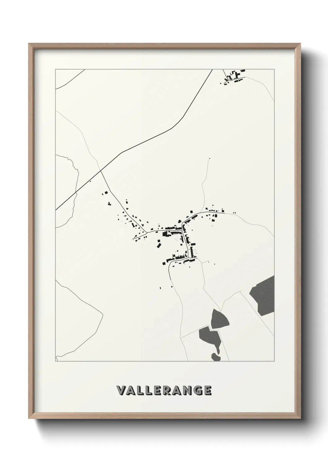 Une affiche de carte sur Vallerange
