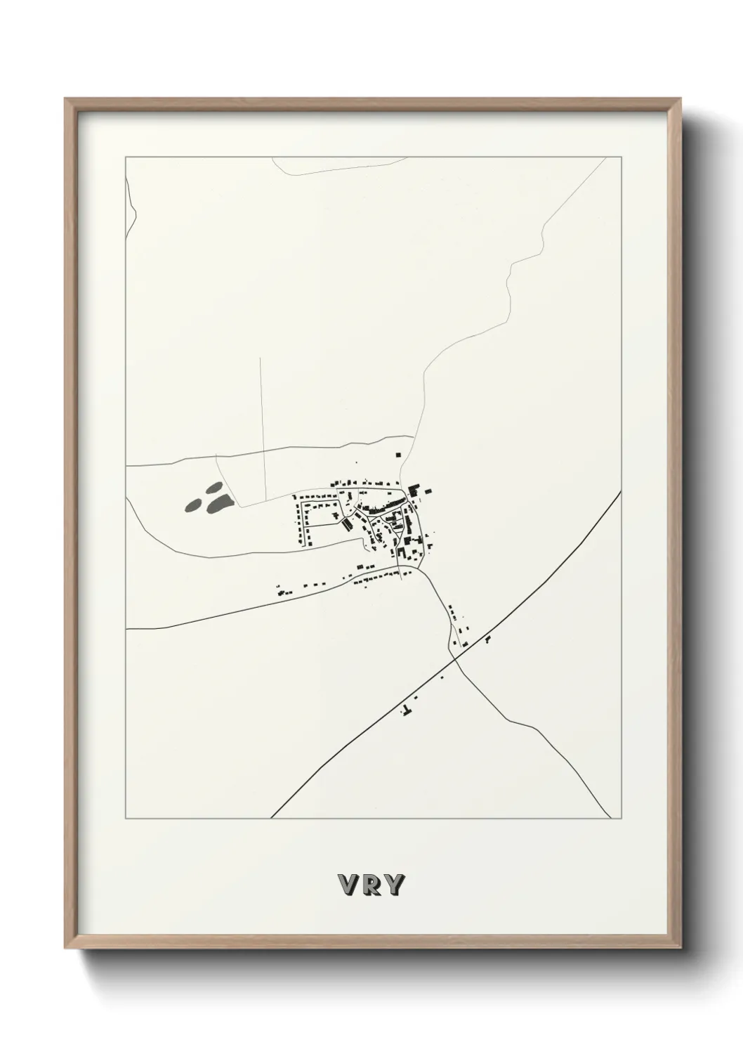 Une affiche de carte sur Vry