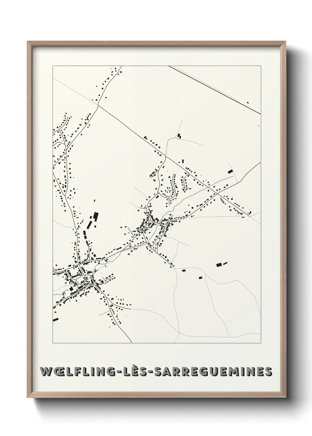 Un poster carteWœlfling-lès-Sarreguemines