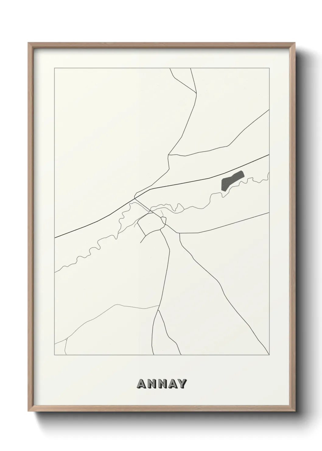 Une affiche de carte sur Annay