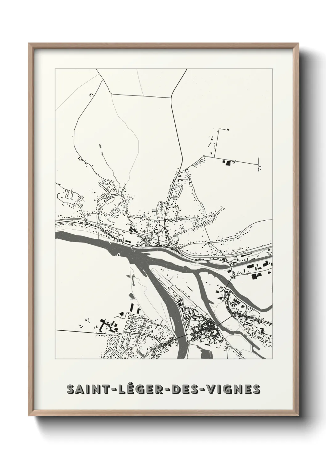 Un poster carteSaint-Léger-des-Vignes