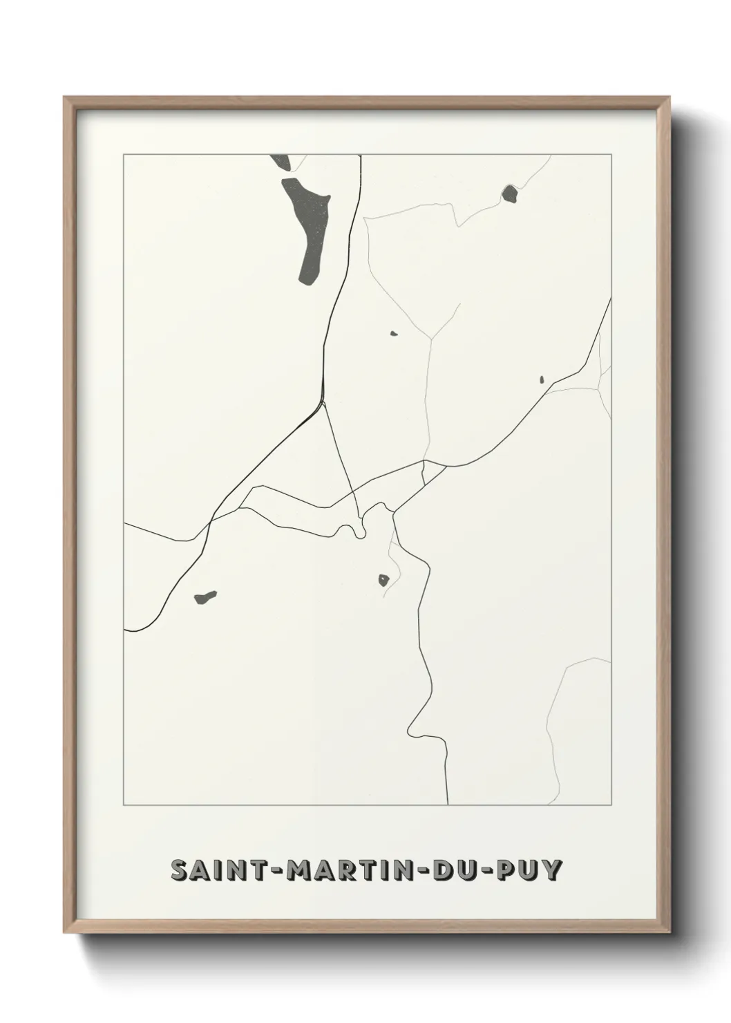 Une affiche de carte sur Saint-Martin-du-Puy