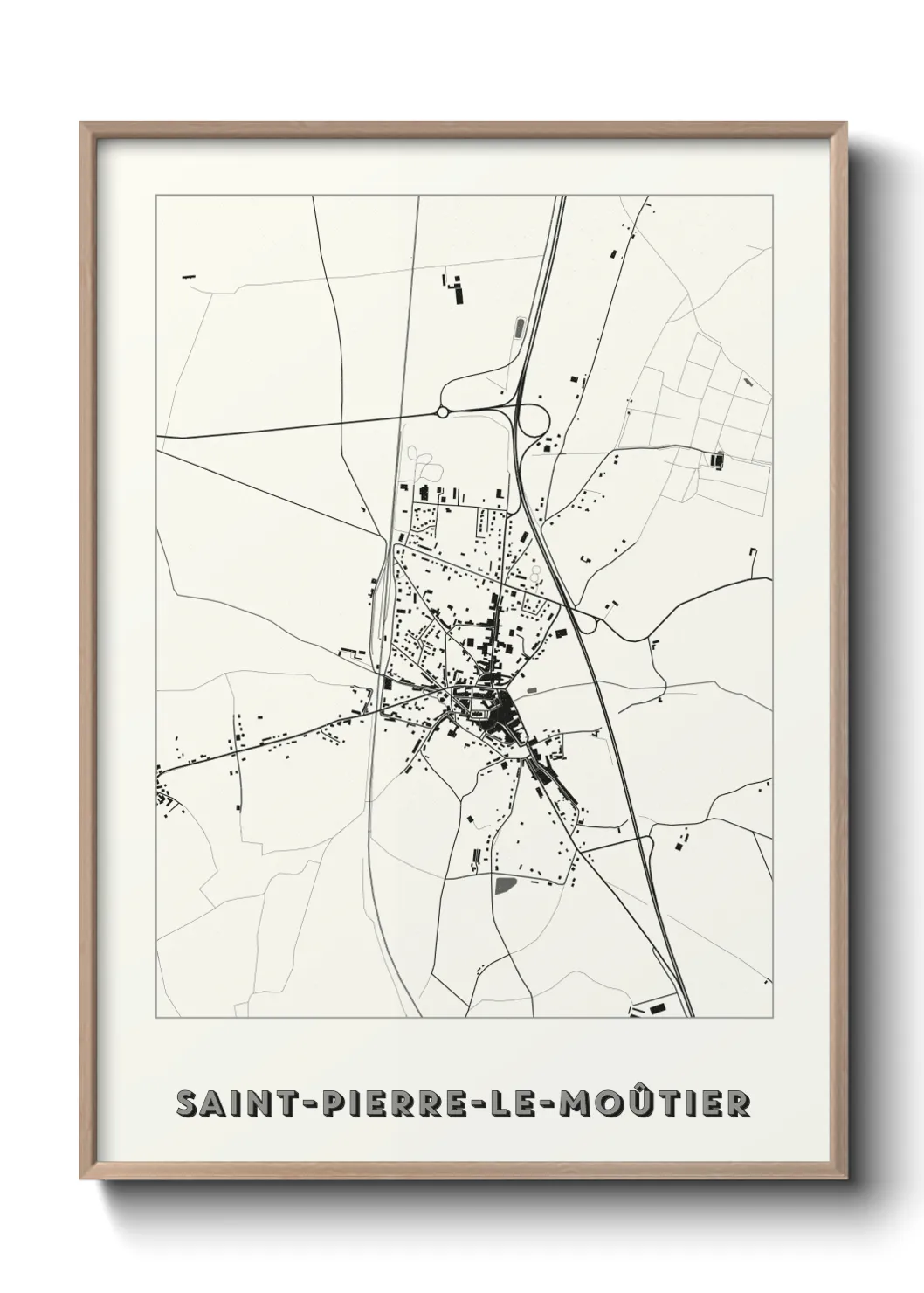 Un poster carteSaint-Pierre-le-Moûtier