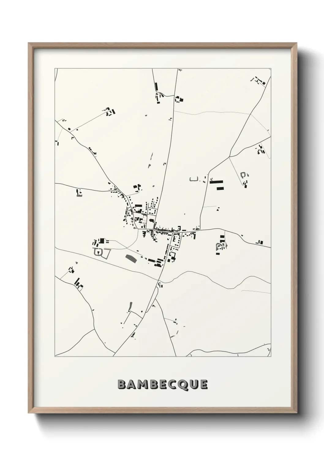 Une affiche de carte sur Bambecque