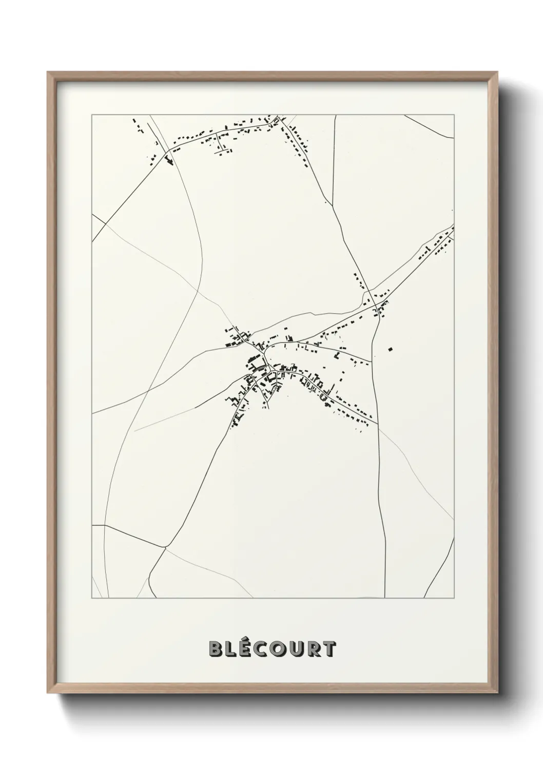 Une affiche de carte sur Blécourt