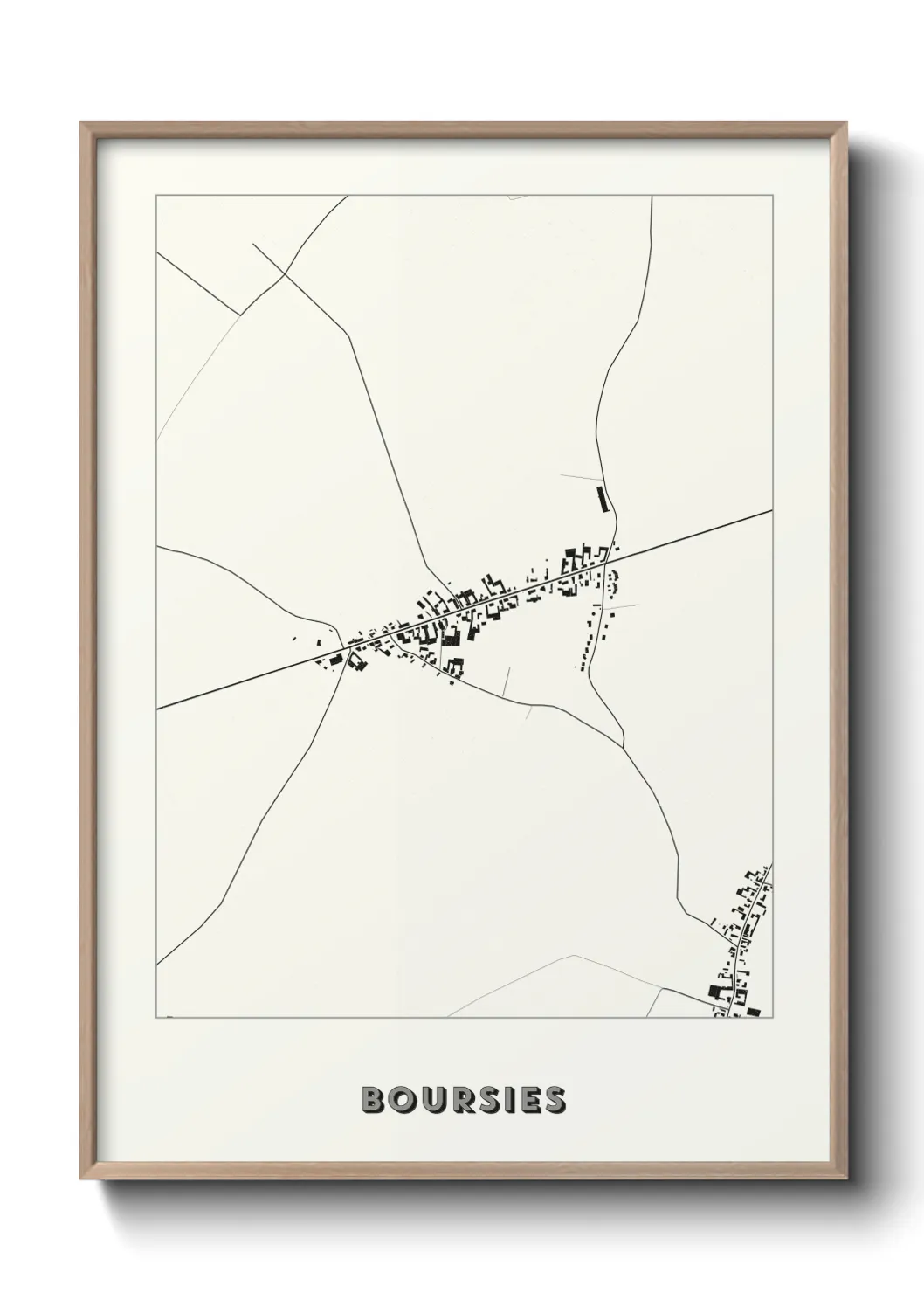 Une affiche de carte sur Boursies