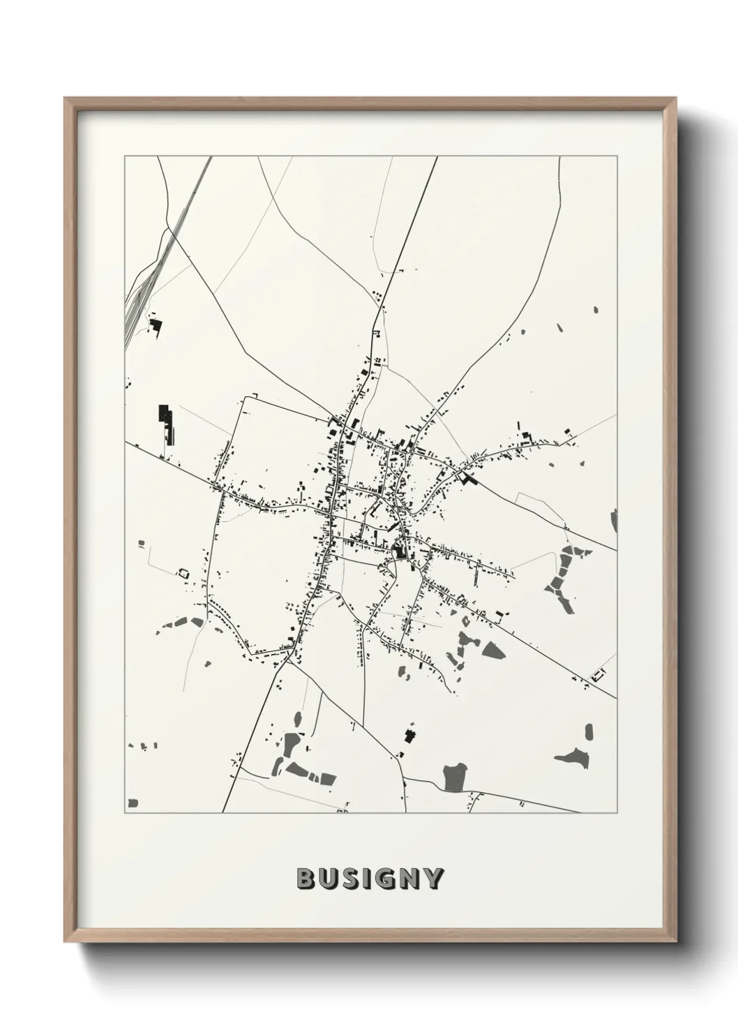 Une affiche de carte sur Busigny