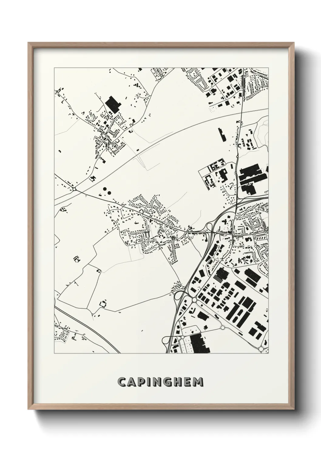 Une affiche de carte sur Capinghem