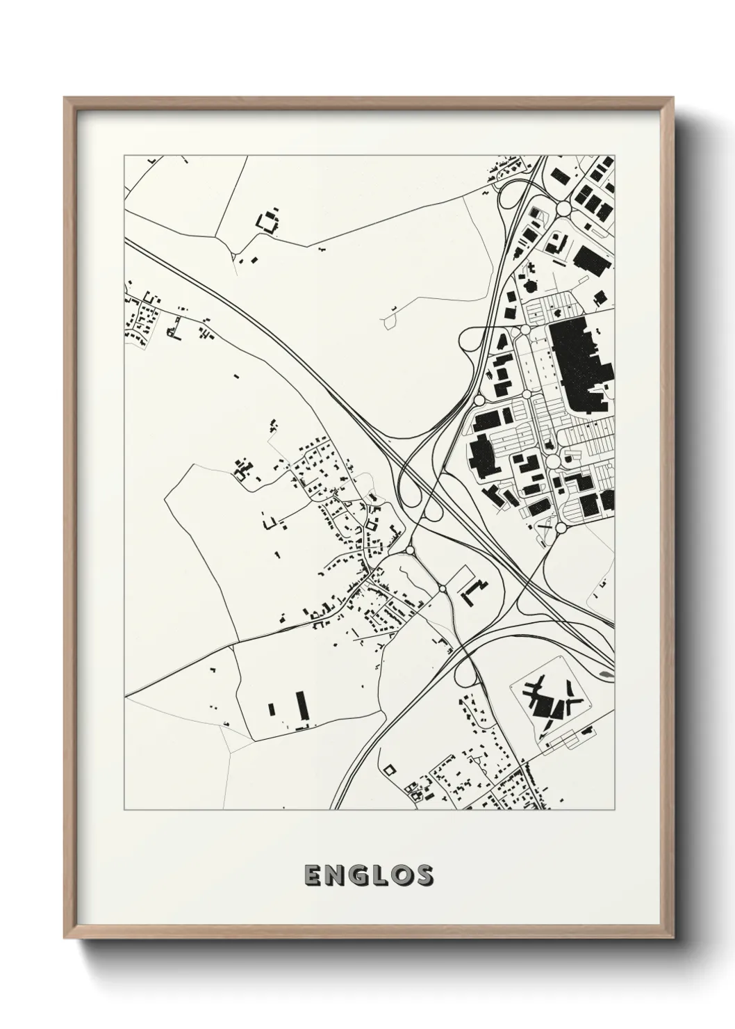 Une affiche de carte sur Englos