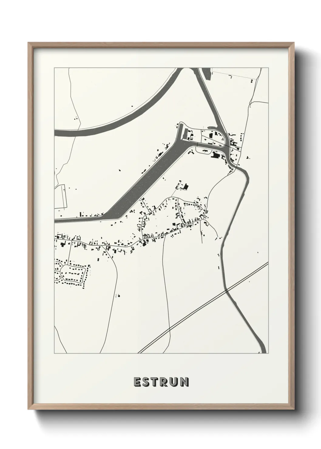 Une affiche de carte sur Estrun