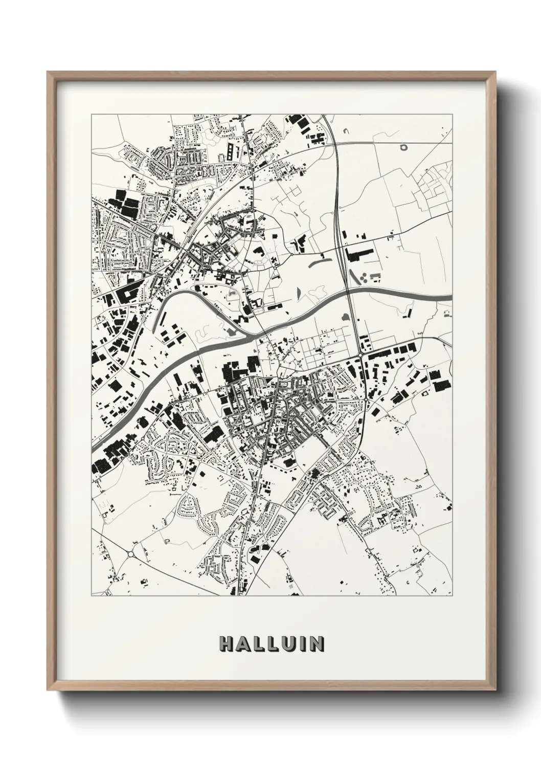 Une affiche de carte sur Halluin
