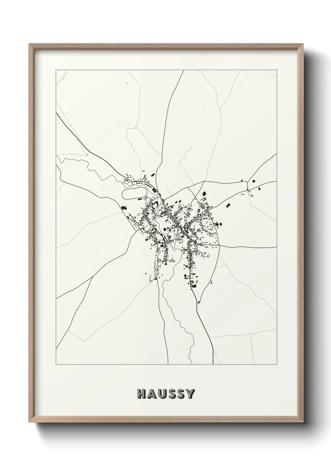 Une affiche de carte sur Haussy