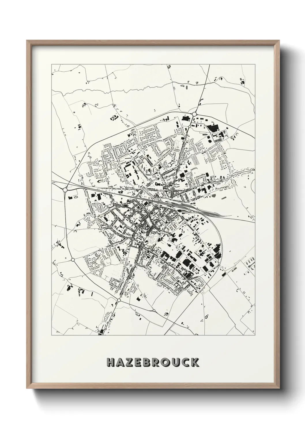 Une affiche de carte sur Hazebrouck
