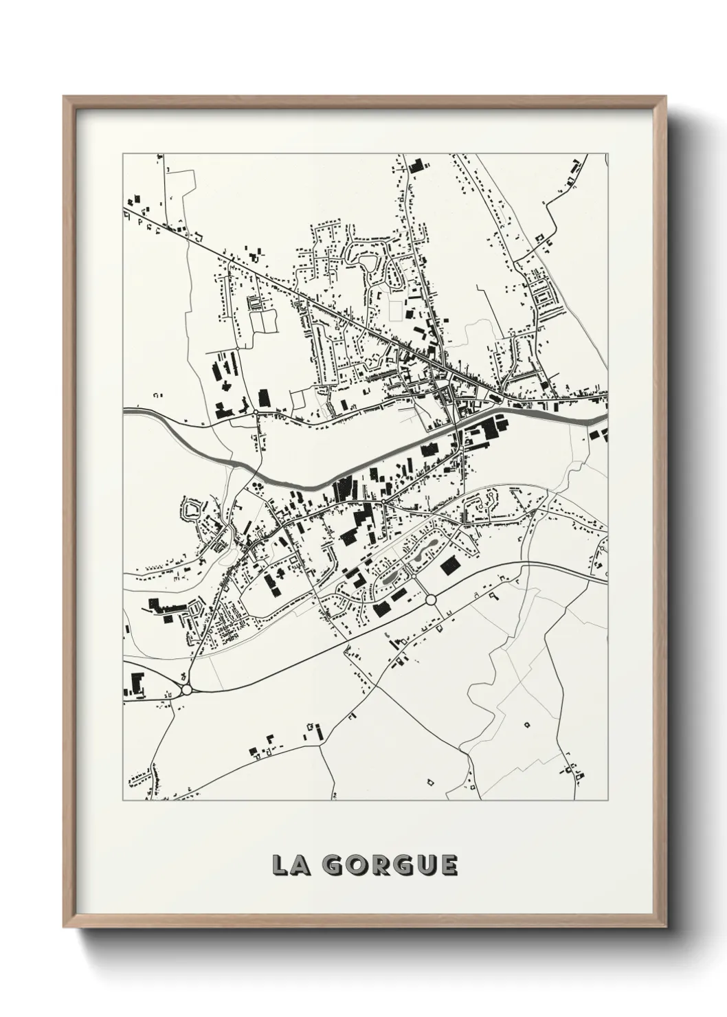 Une affiche de carte sur La Gorgue