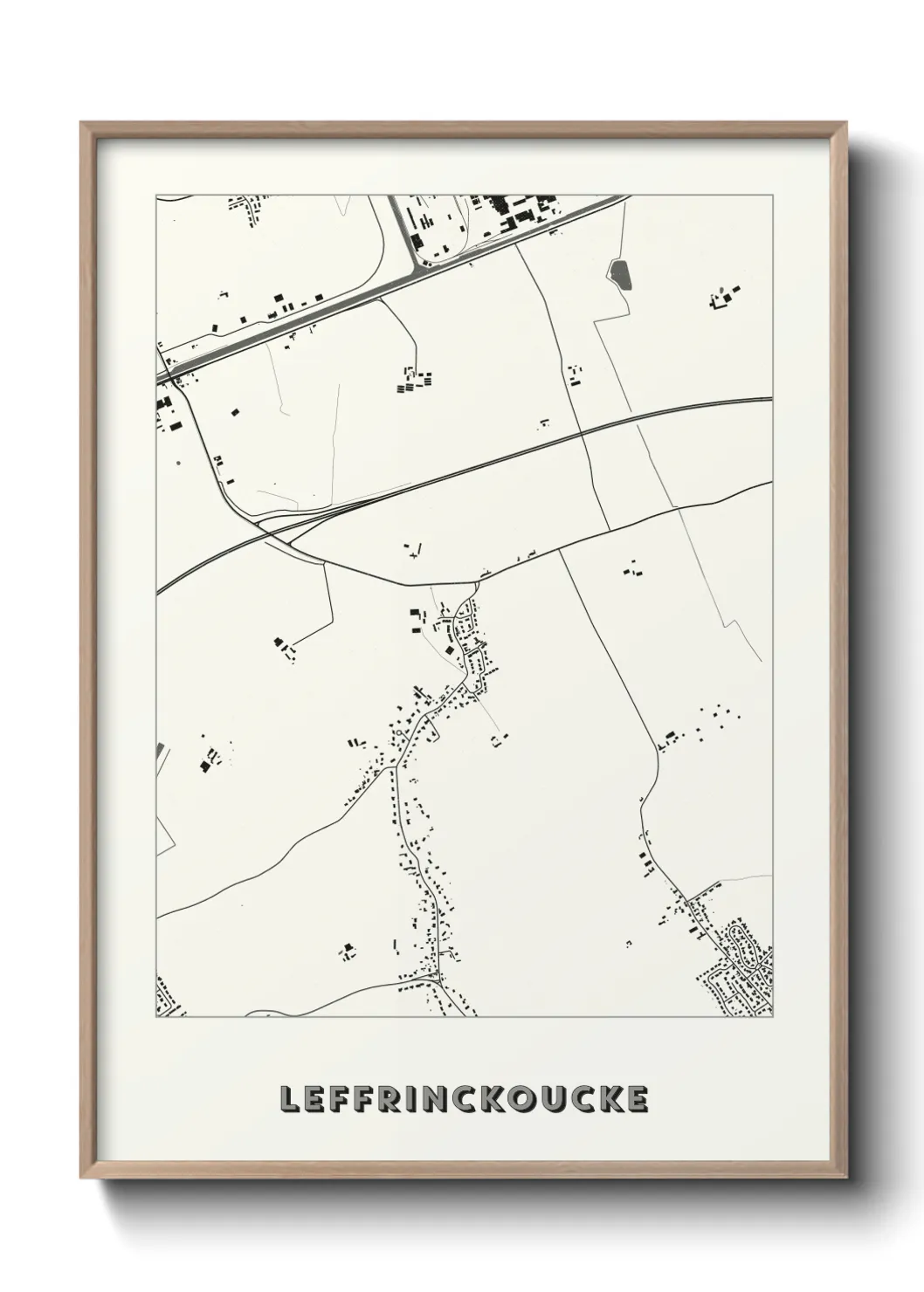 Une affiche de carte sur Leffrinckoucke