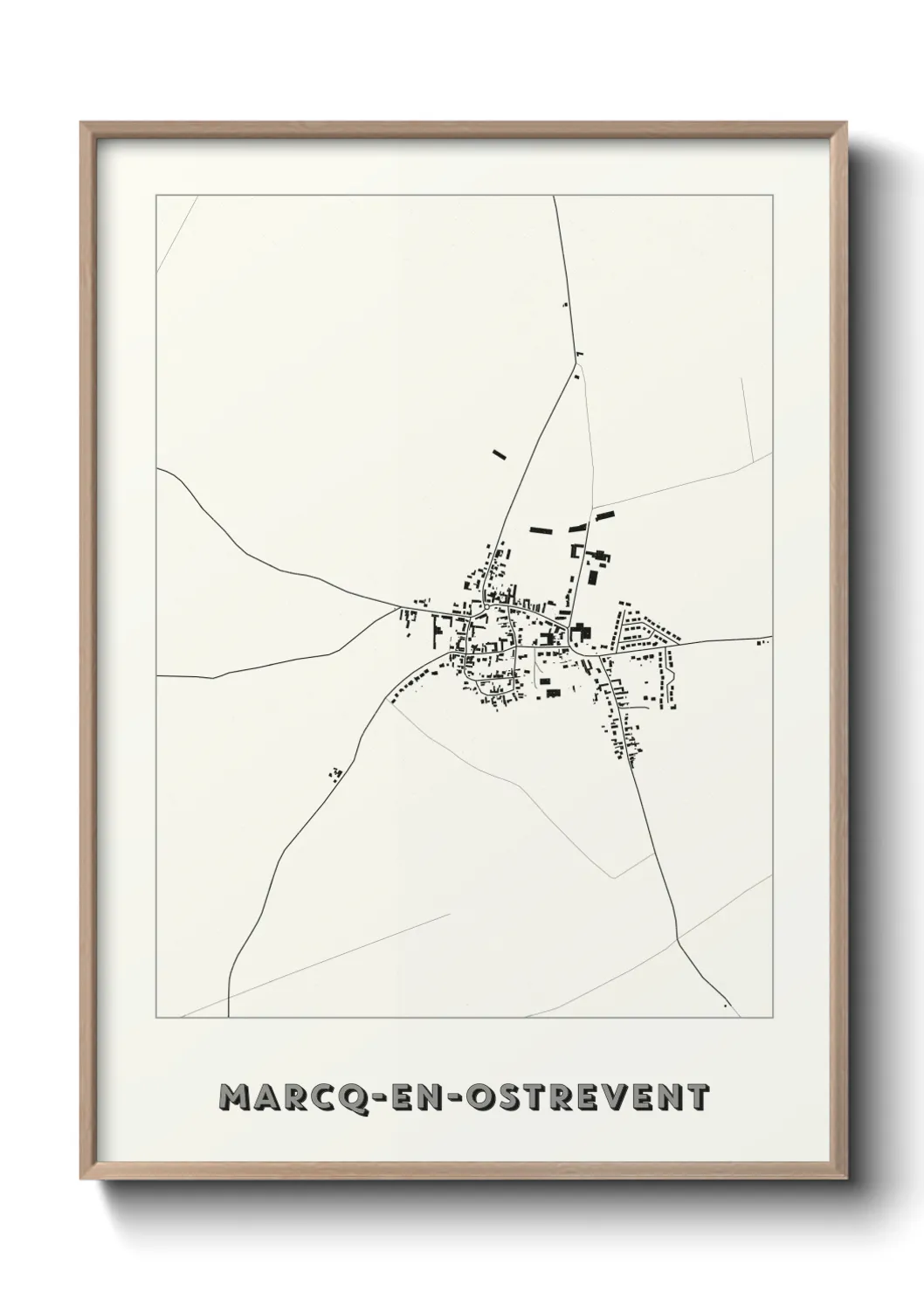 Une affiche de carte sur Marcq-en-Ostrevent