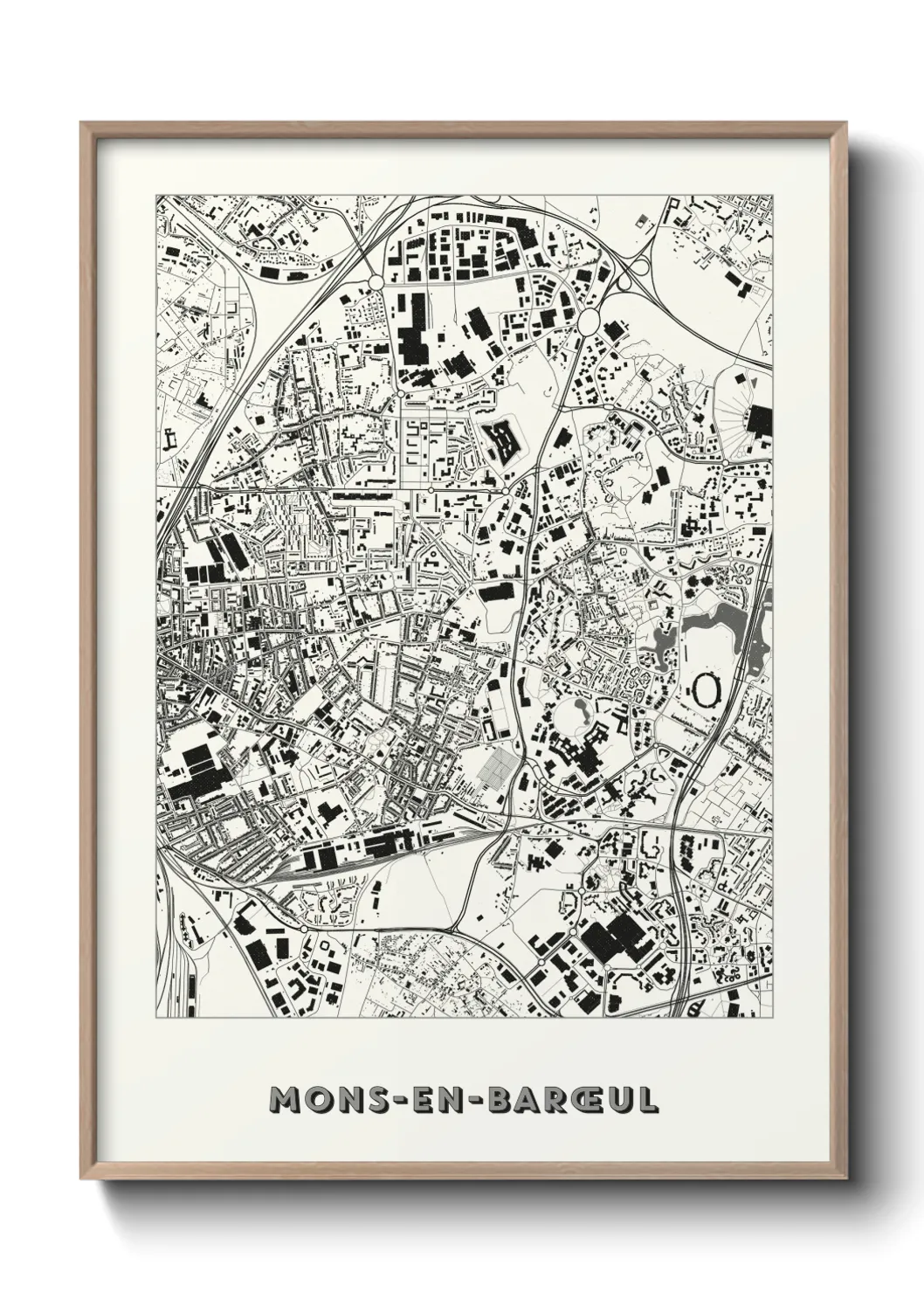 Une affiche de carte sur Mons-en-Barœul