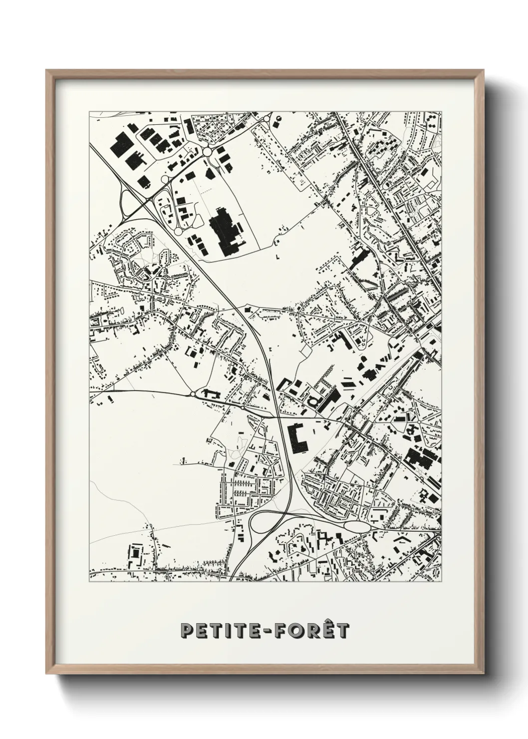 Une affiche de carte sur Petite-Forêt