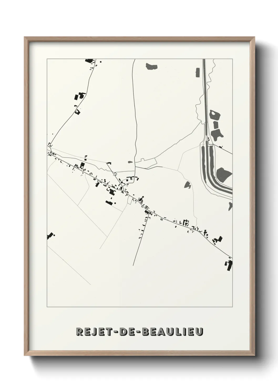 Une affiche de carte sur Rejet-de-Beaulieu