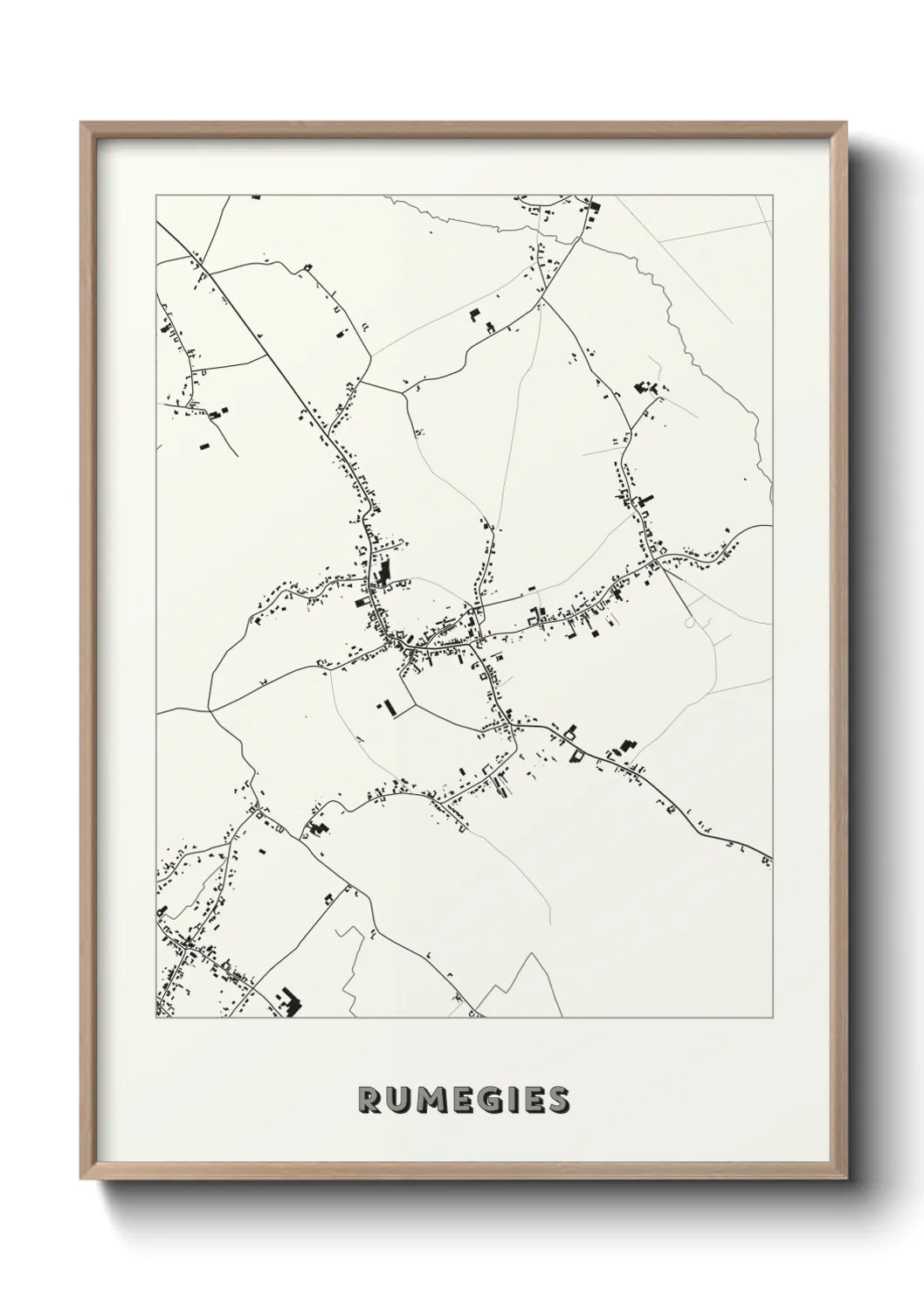 Une affiche de carte sur Rumegies