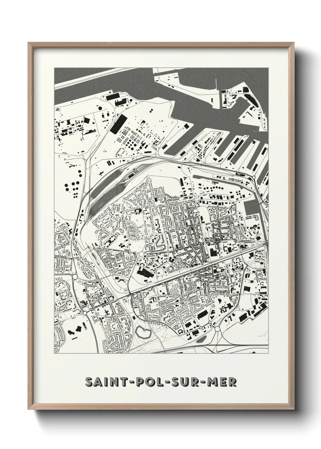 Une affiche de carte sur Saint-Pol-sur-Mer