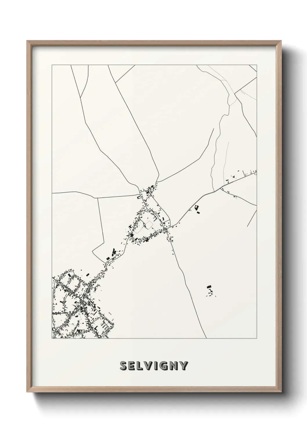 Une affiche de carte sur Selvigny