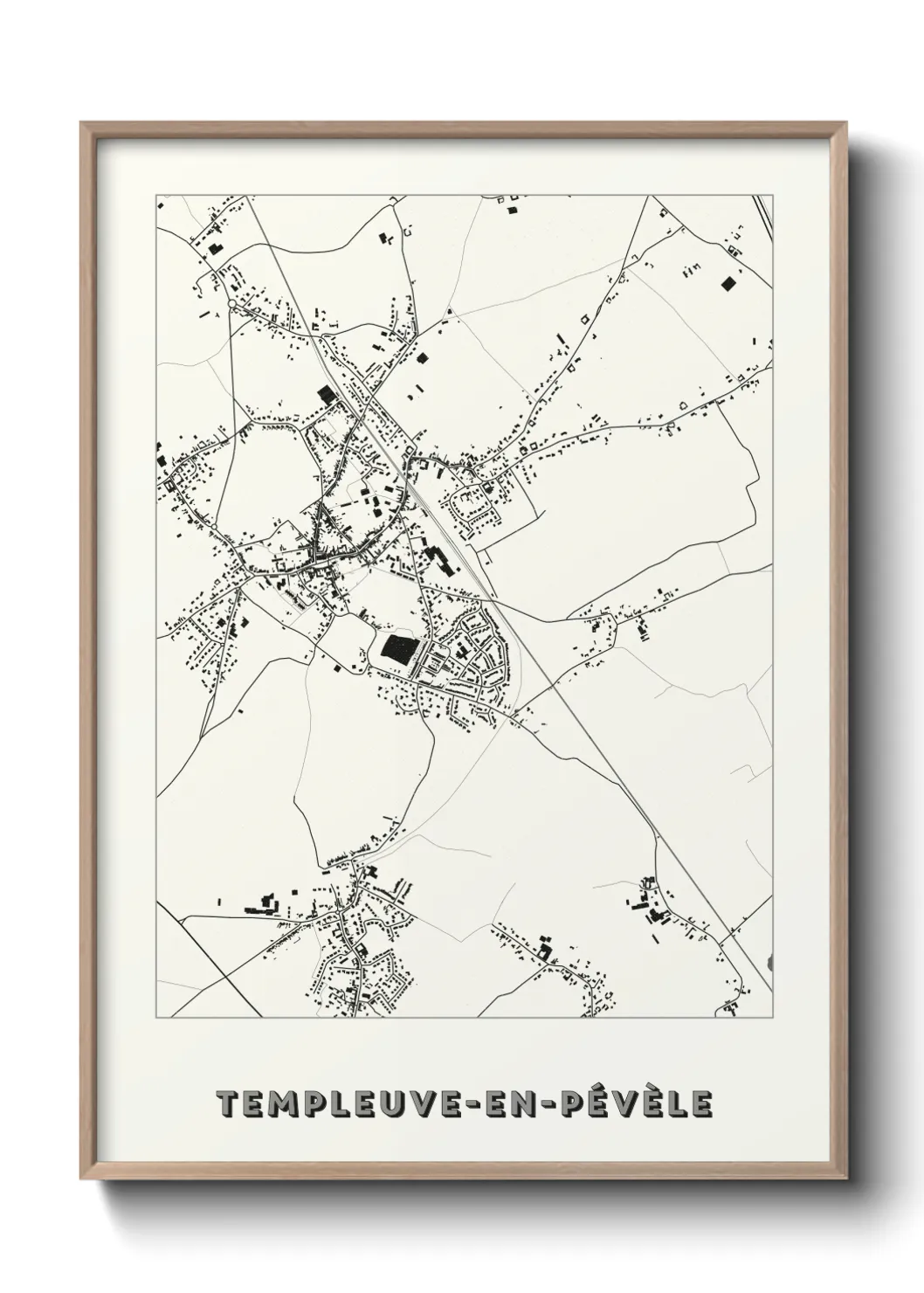 Une affiche de carte sur Templeuve-en-Pévèle