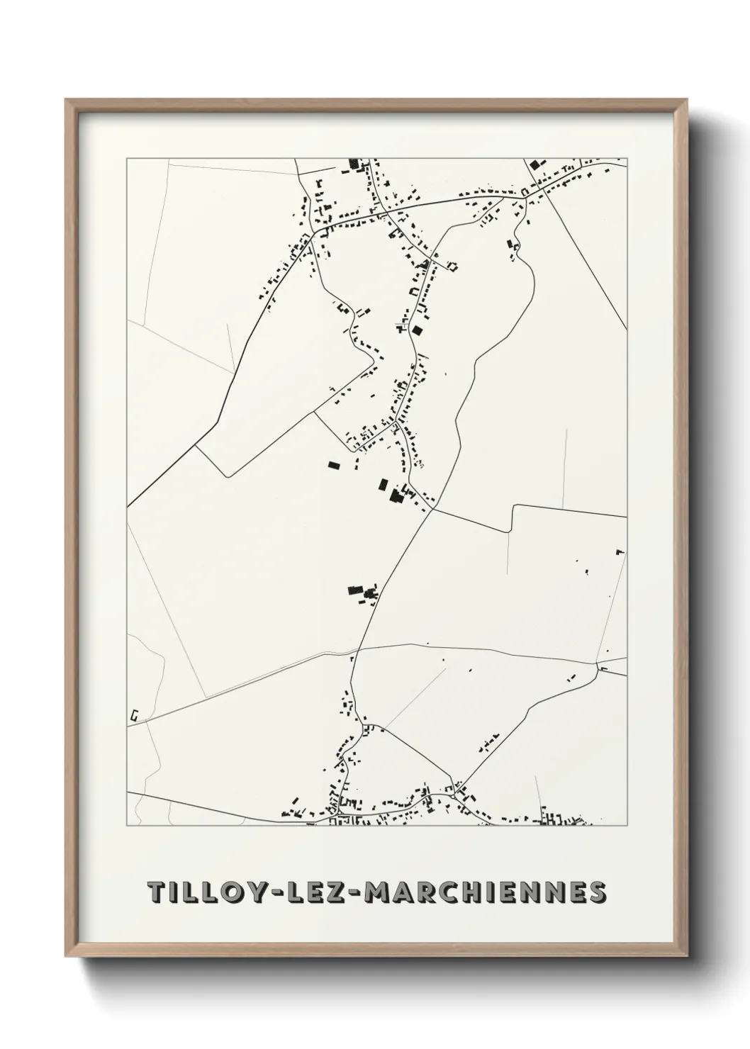 Une affiche de carte sur Tilloy-lez-Marchiennes