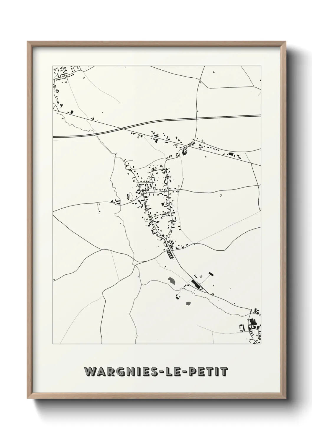 Une affiche de carte sur Wargnies-le-Petit