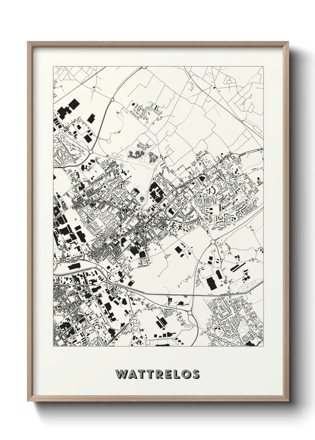 Une affiche de carte sur Wattrelos